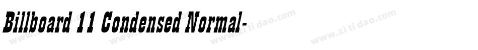 Billboard 11 Condensed Normal字体转换